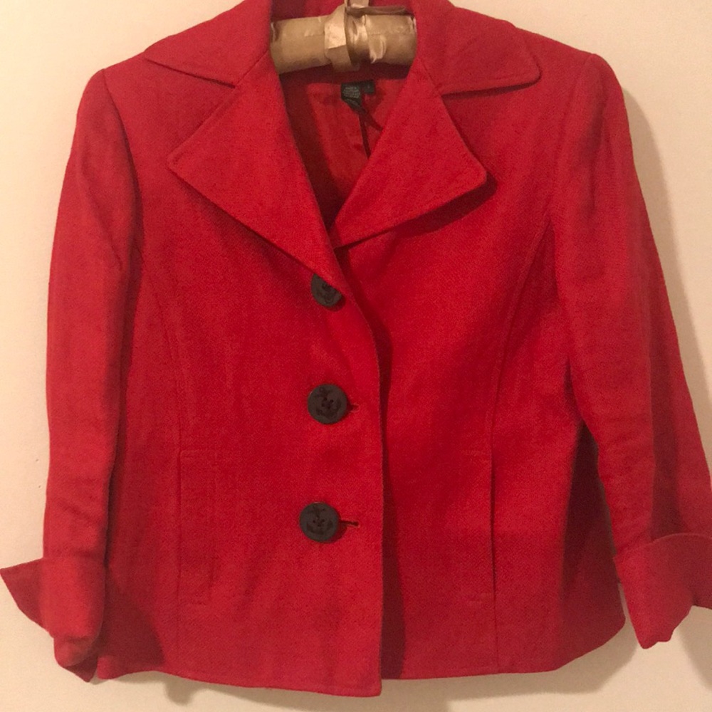 Ralph Lauren red linen jacket blazer